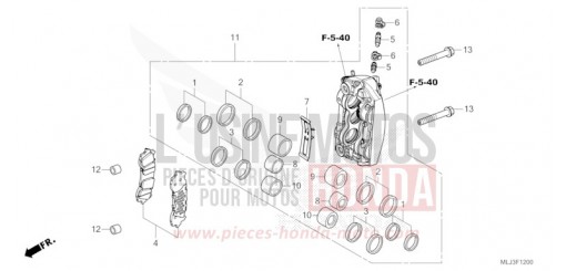 ETRIER DE FREIN AVANT DROIT GL1800DAP de 2023